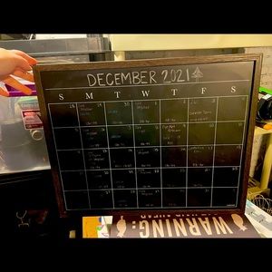 chalkboard calendar